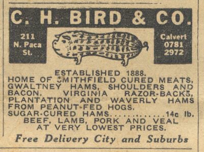 C. H. Bird Advertisement